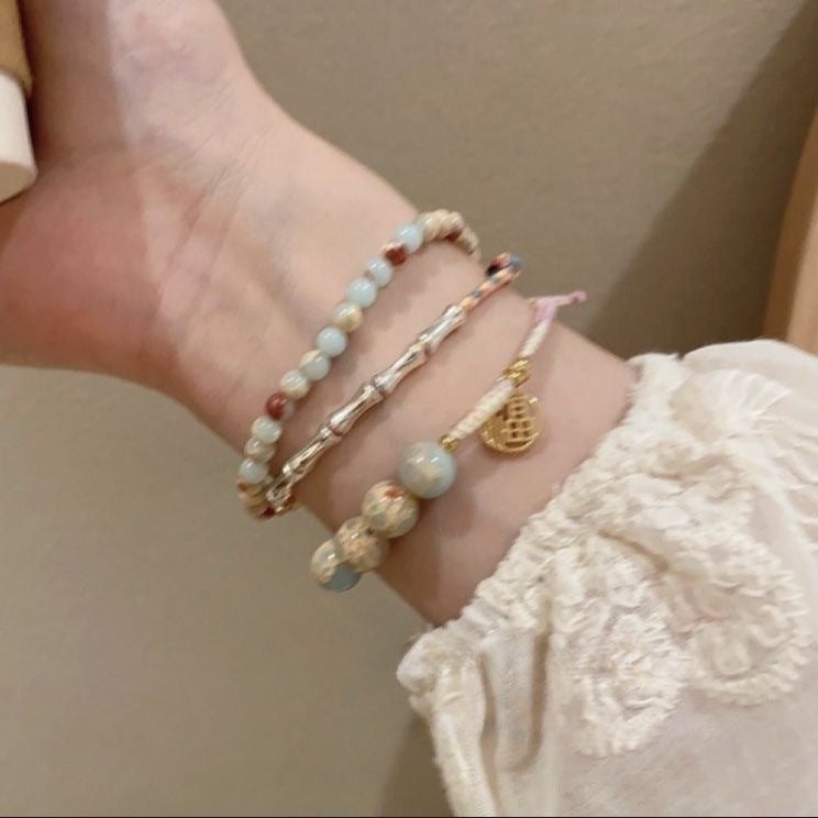 Women's Rope Stone Beaded Couple Girlfriends Vintage Bracelets