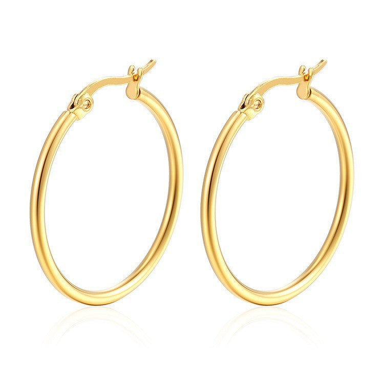 Titanium Color Retention Lasting Ear Clip Simplicity Rings