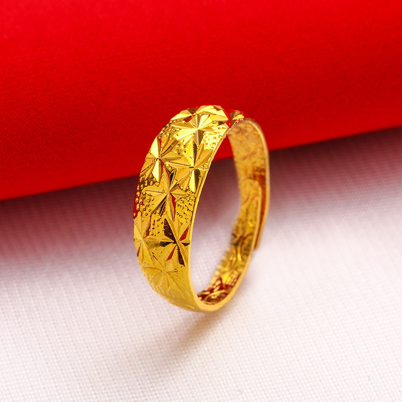 Women's Plated Simulation Gold Jewelry Rose Vietnam Rings