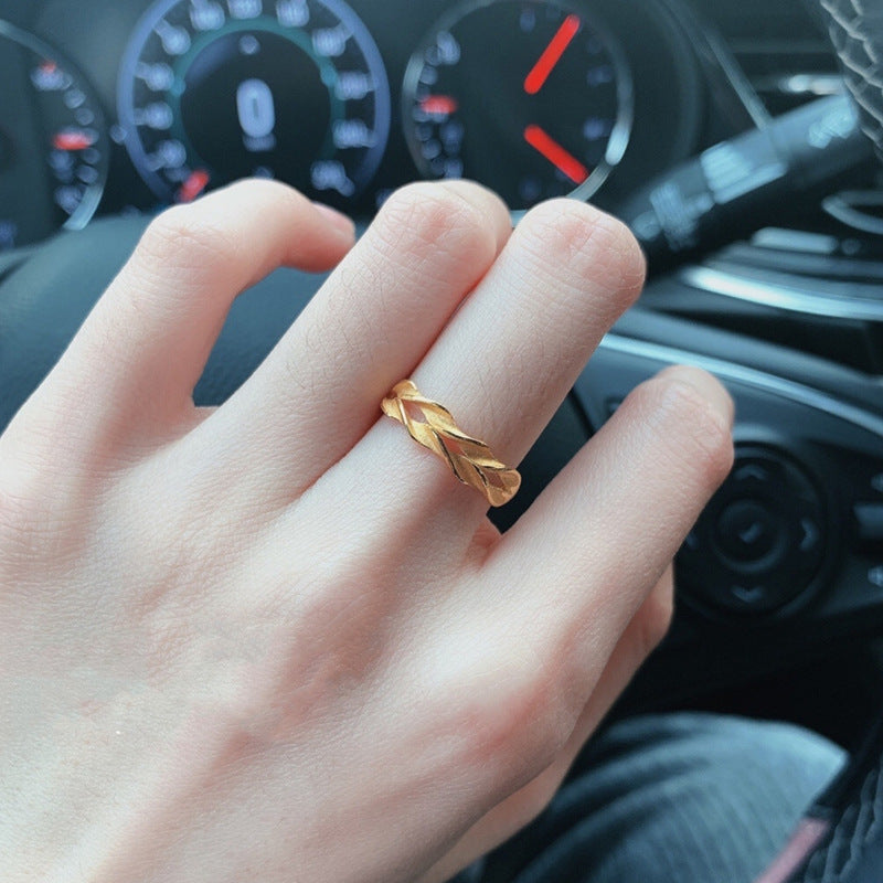Love Style Square Model Bow Yellow Rings