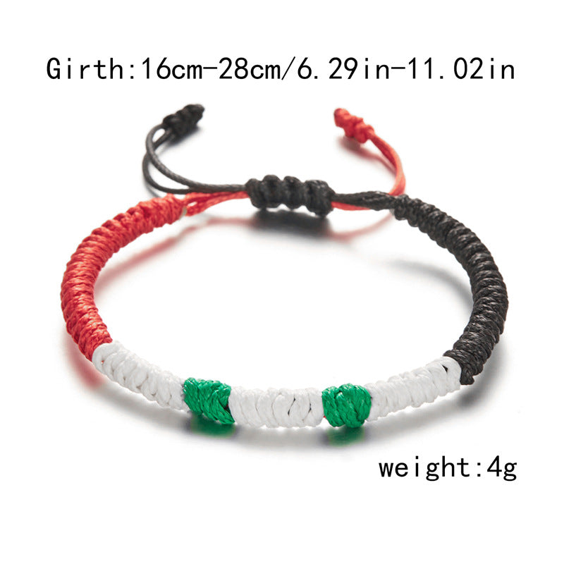 Green Color Matching Couple Female Hand-woven Israel Pakistan Bracelets