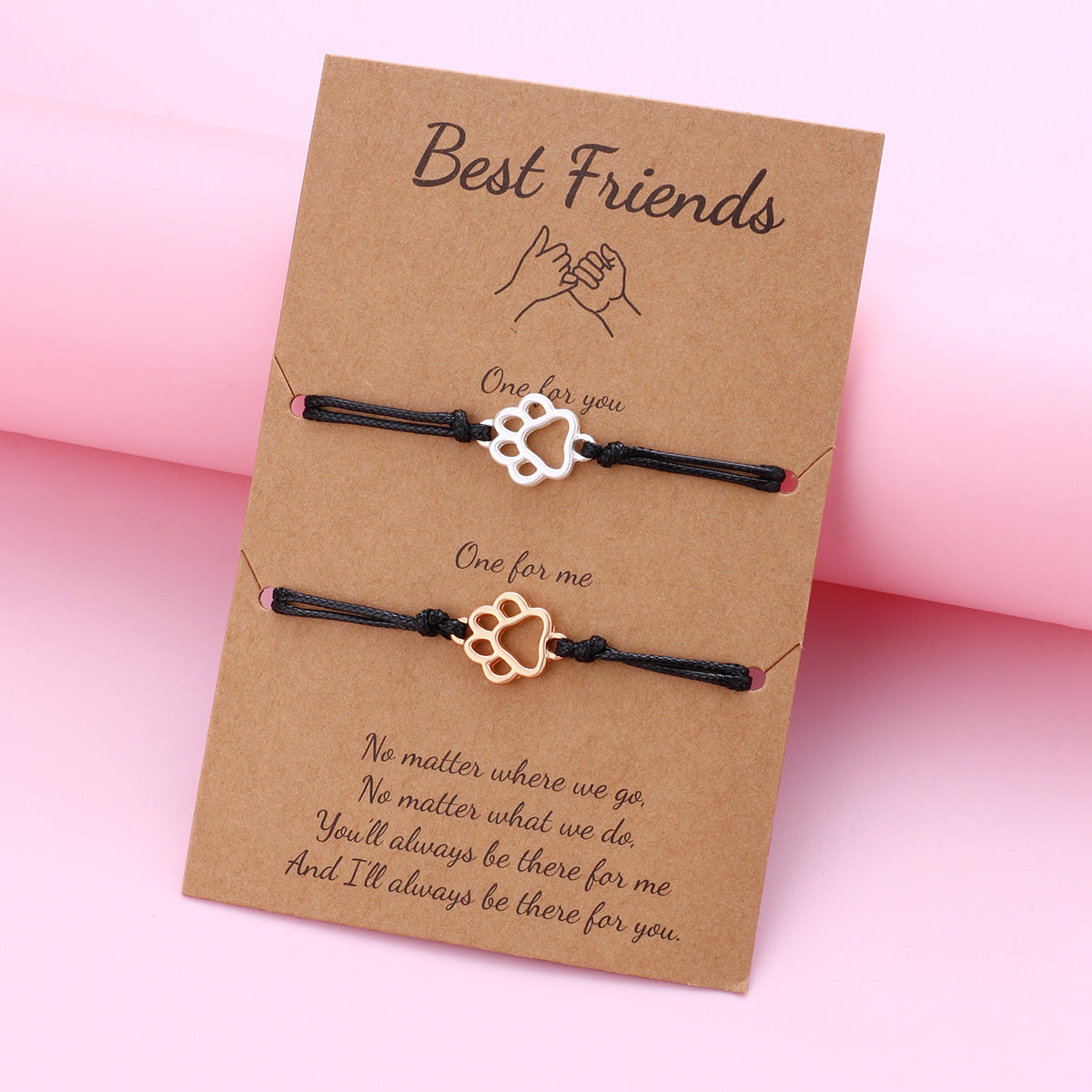 Couple Friendship Card Hand Weaving Suit Bracelets
