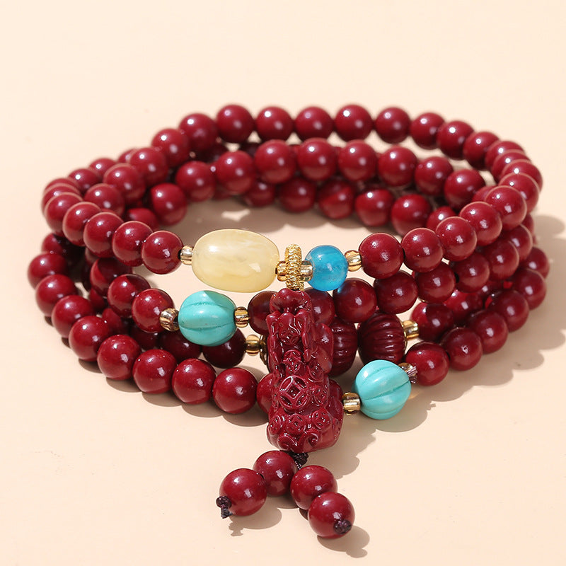 Ore Purple Gold Sand Emperor Sandstone Chinese Style Life Bracelets