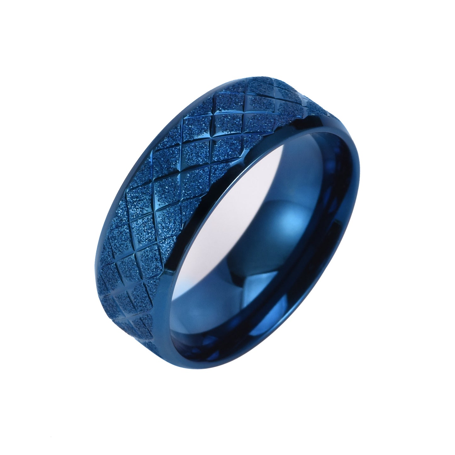 Surface Batch Flower Frosted Personality Stainless Steel Rings