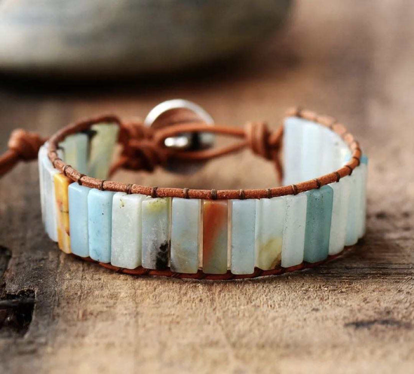 Ornament Emperor Stone Hand-woven Leather Bohemian Bracelets