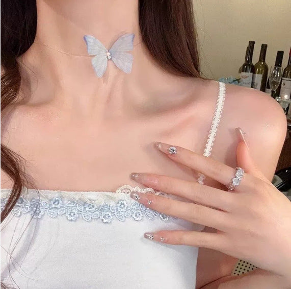 Women's Rose Pearl Neck Light Luxury Minority Design Clavicle Chain Collar