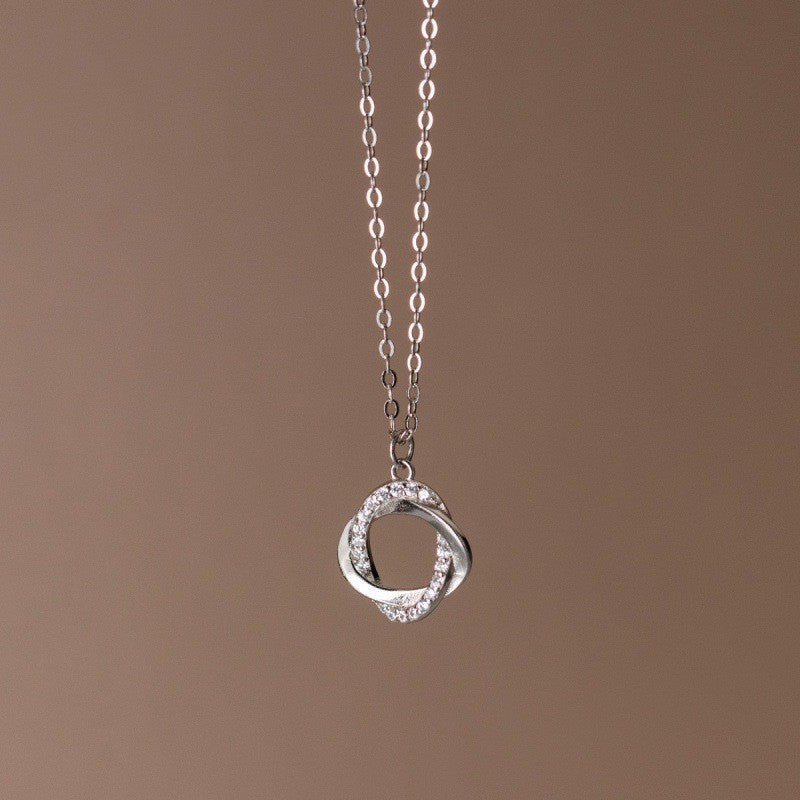 Micro Inlaid With Diamond Rose Simple Light Luxury Elegant High Necklace