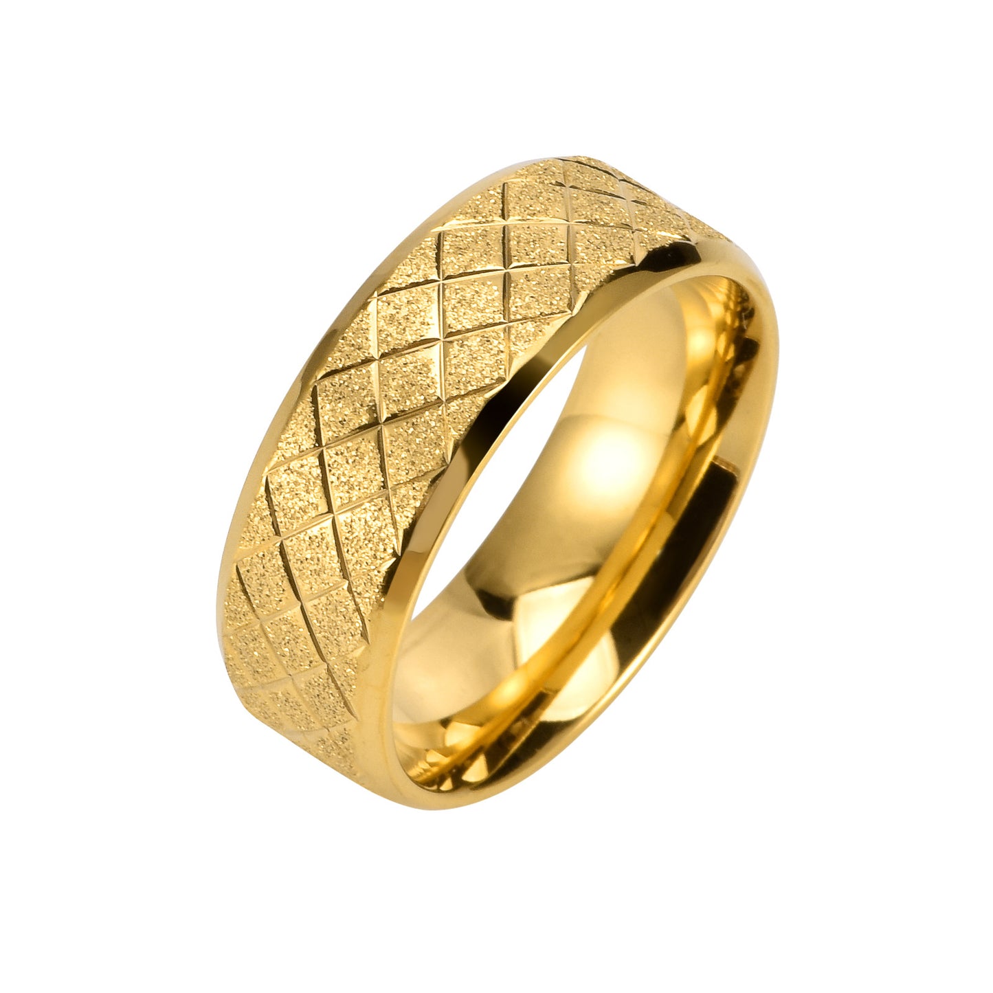 Surface Batch Flower Frosted Personality Stainless Steel Rings