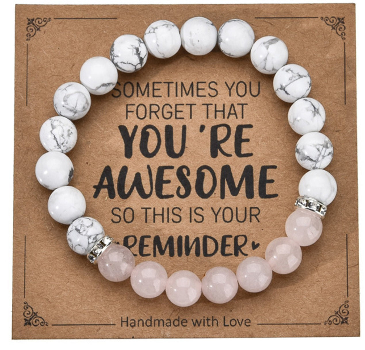 Chalcedony Pink Zebra Moonstone Crystal Female Bracelets