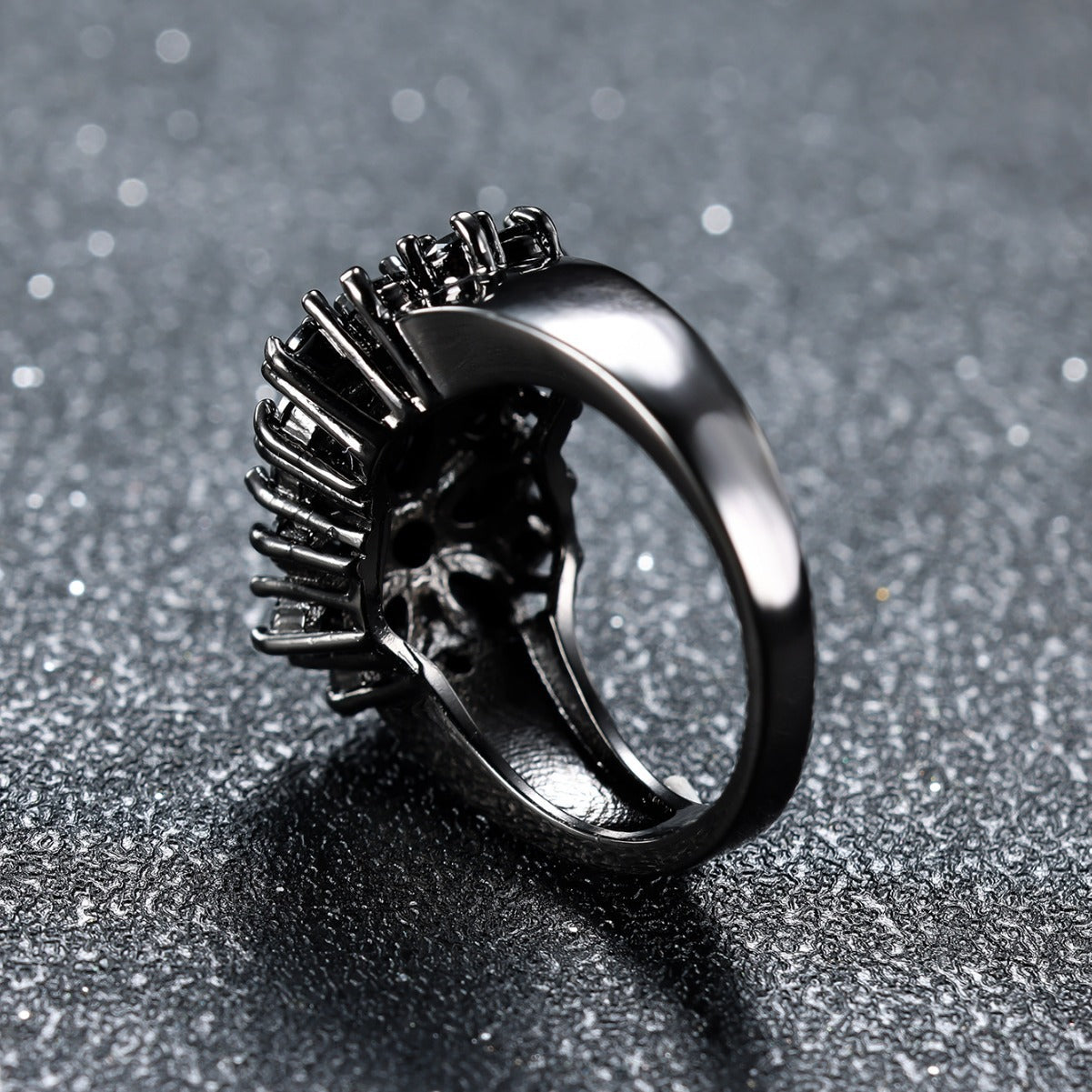 Women's & Men's Sky Black Starry Zircon Personalized Creative Rings