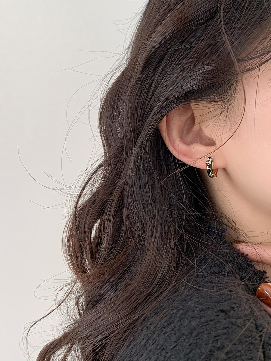 Women's Light Luxury Minority Design Circle Ear Clip Earrings