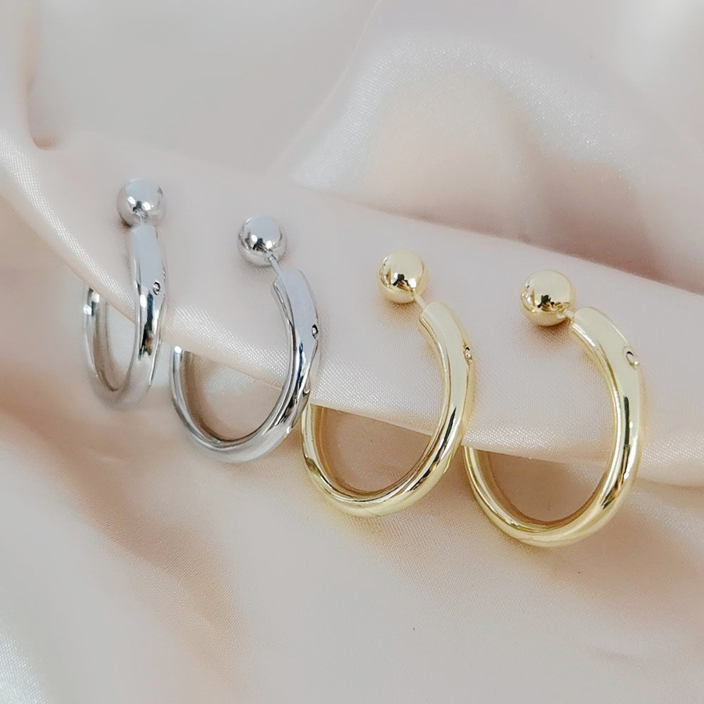 High Sense Large Fashionable Simple Eardrop Earrings
