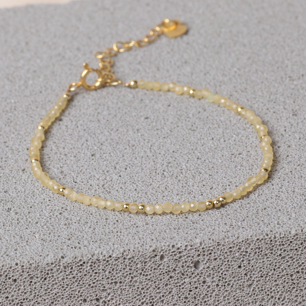 Fine Natural Stone Surface Cutting Beads Bracelets