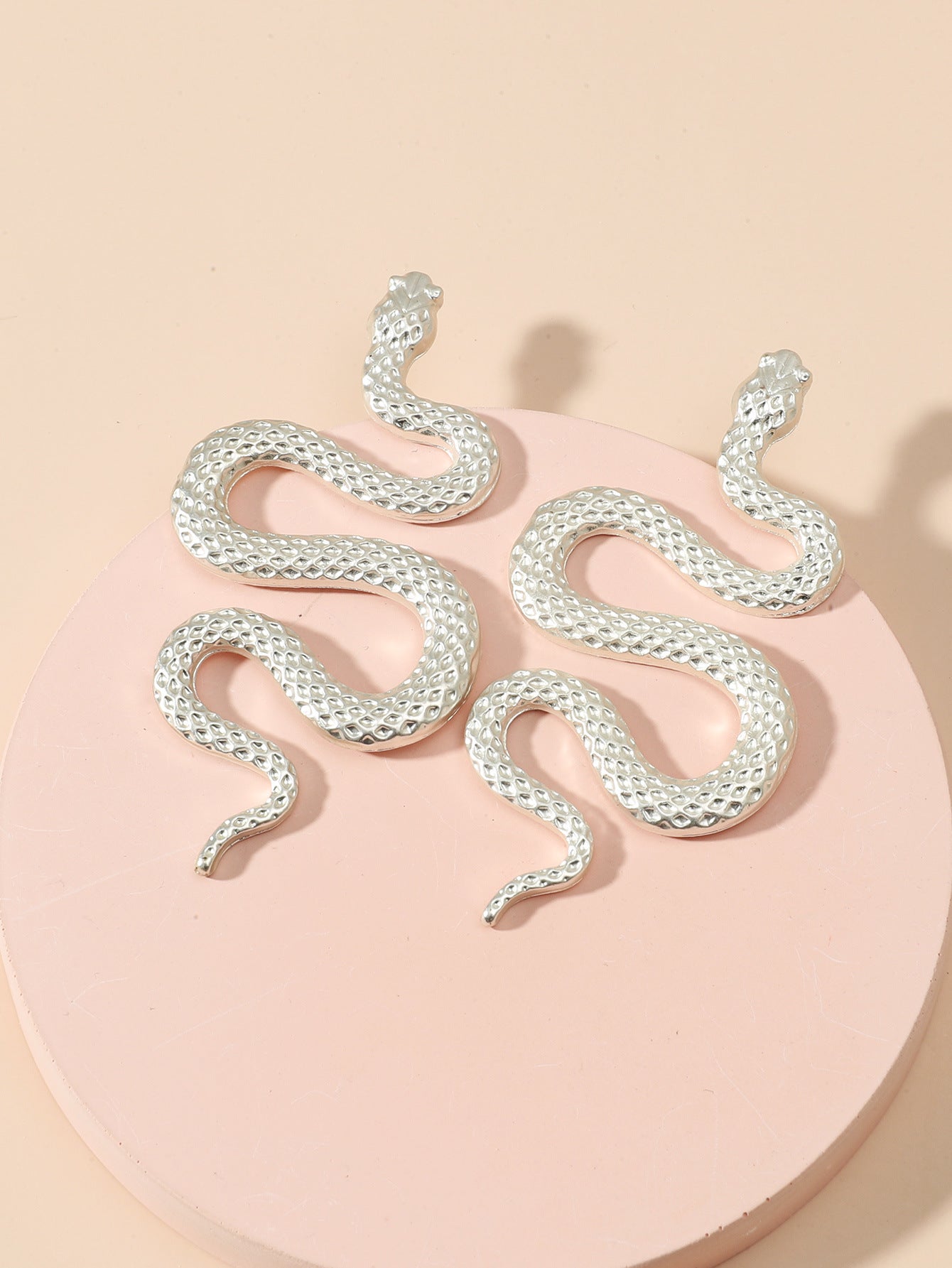Unique Punk Style Snake Trendy Carved Snake-shaped Street Earrings
