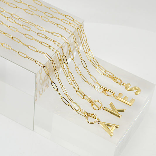 Letter Female Titanium Steel Simple Stainless Necklaces