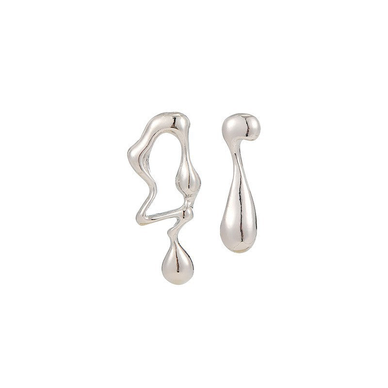 Irregular Line Water Drop Small Jewelry Earrings