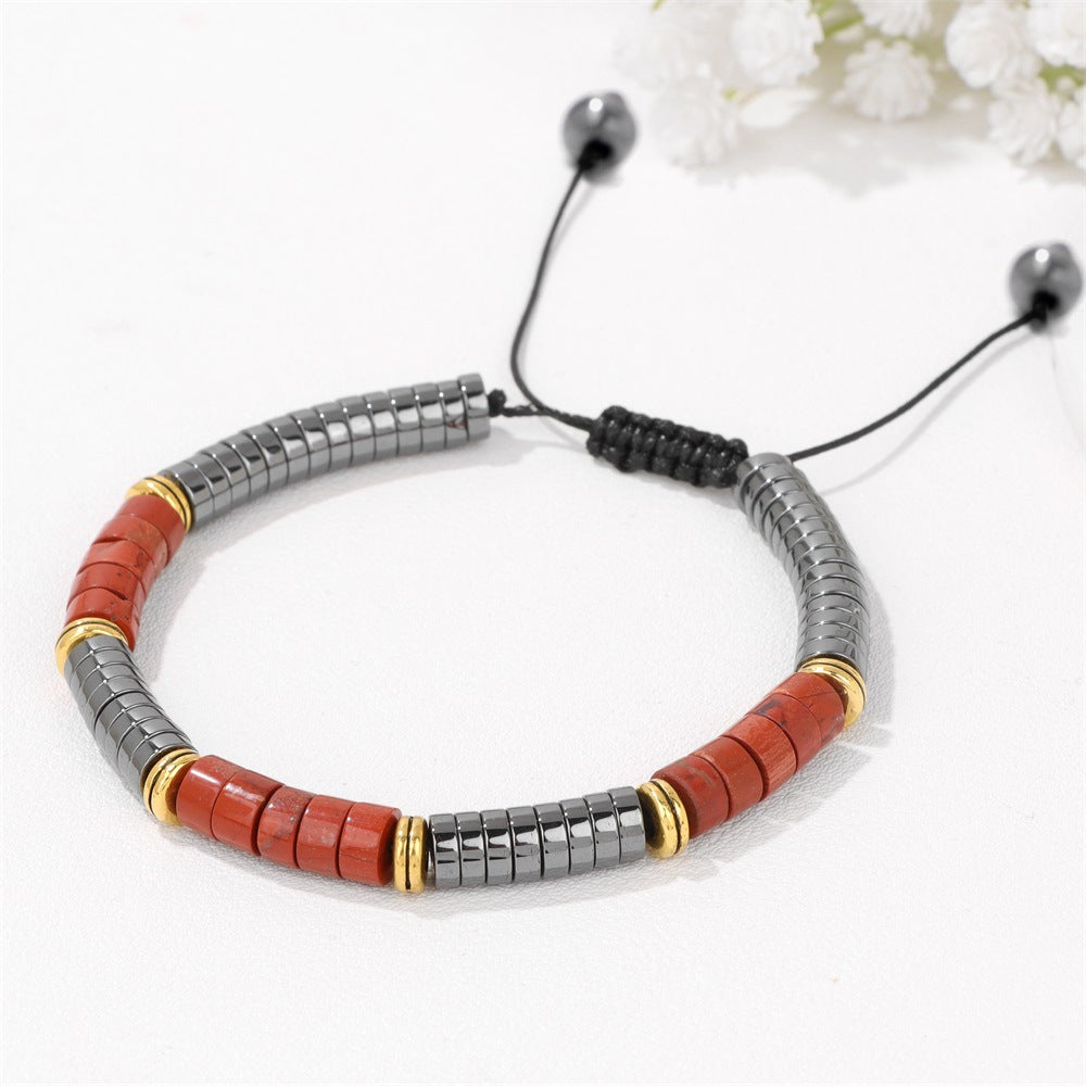 Women's & Men's Spacer Woven Design Turquoise Hollow Bead Bracelets