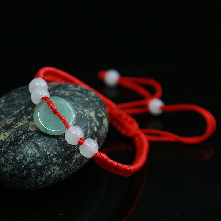 Jade Red Rope Wrist String Hand-woven Bracelets
