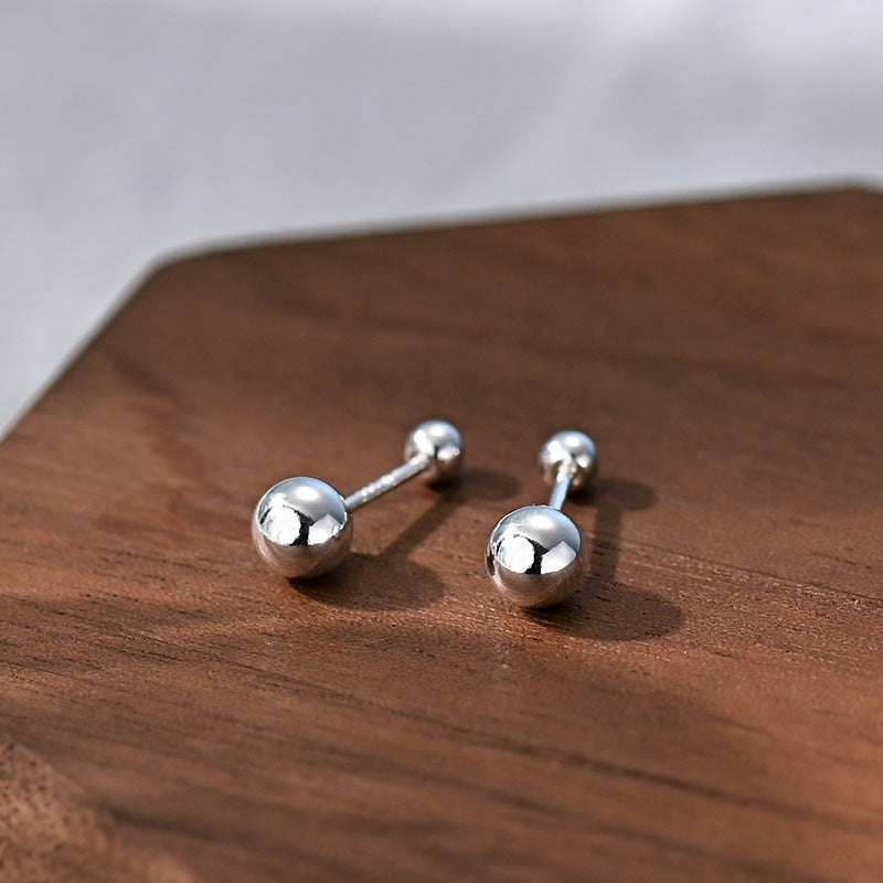 Women's Simple Pure Sier For Fashion Ear Bone Before Stud Earrings