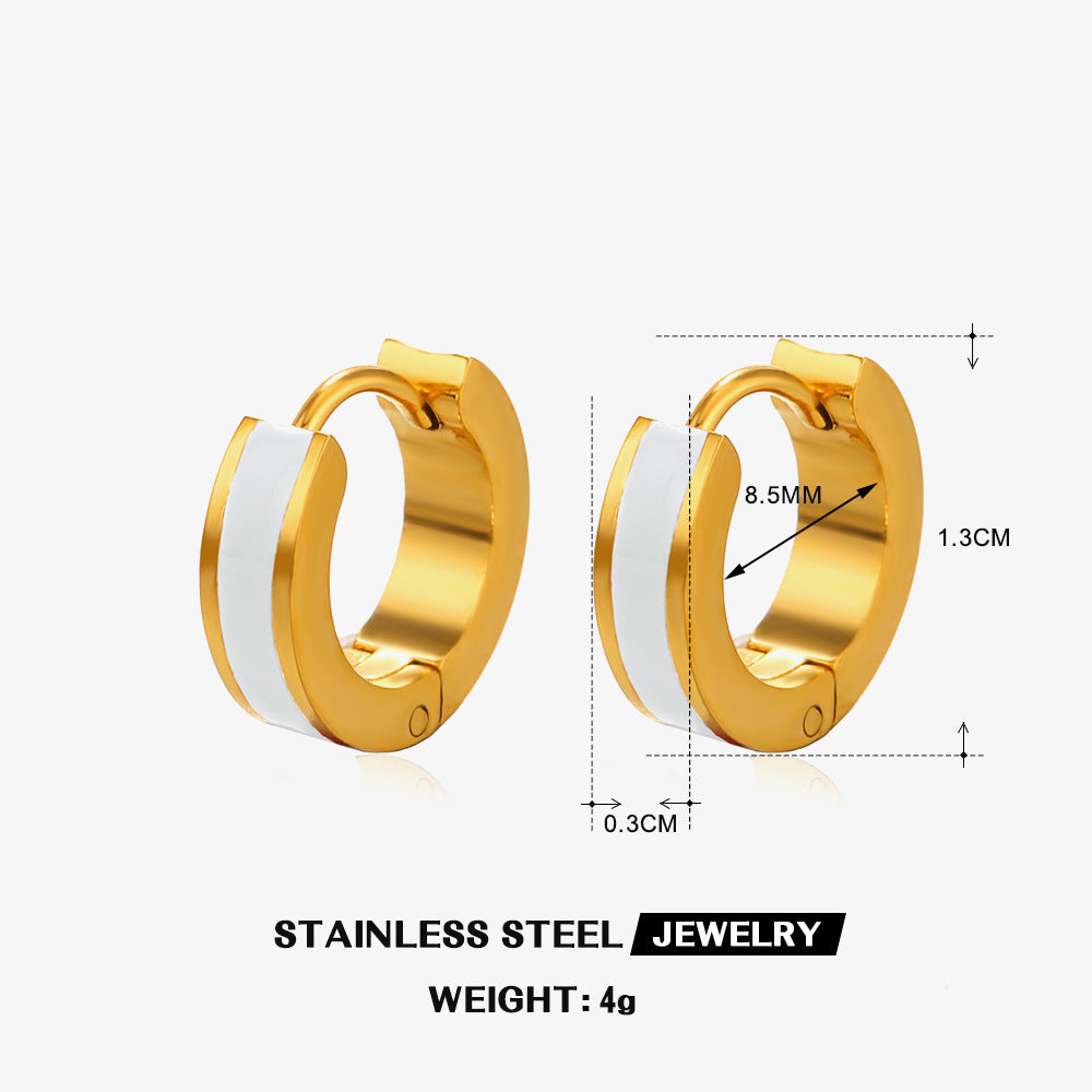Women's Round For Niche Design Gold Plated Earrings