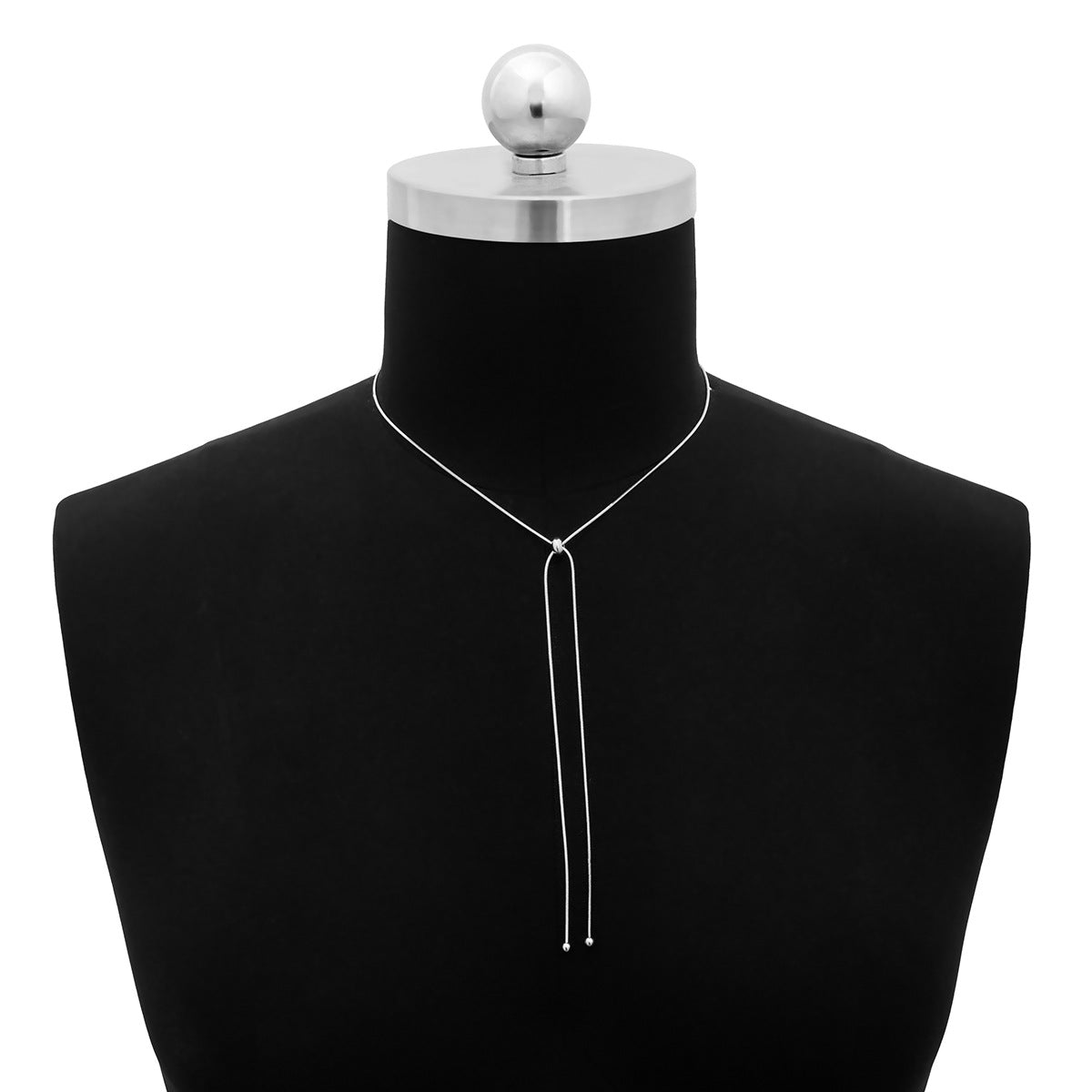 Ornament Simple Long Tassel Stylish Adjustable Metal Square Snake Necklaces