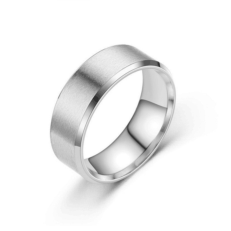 Men's Titanium Steel Fashion Stainless Hand Jewelry Rings