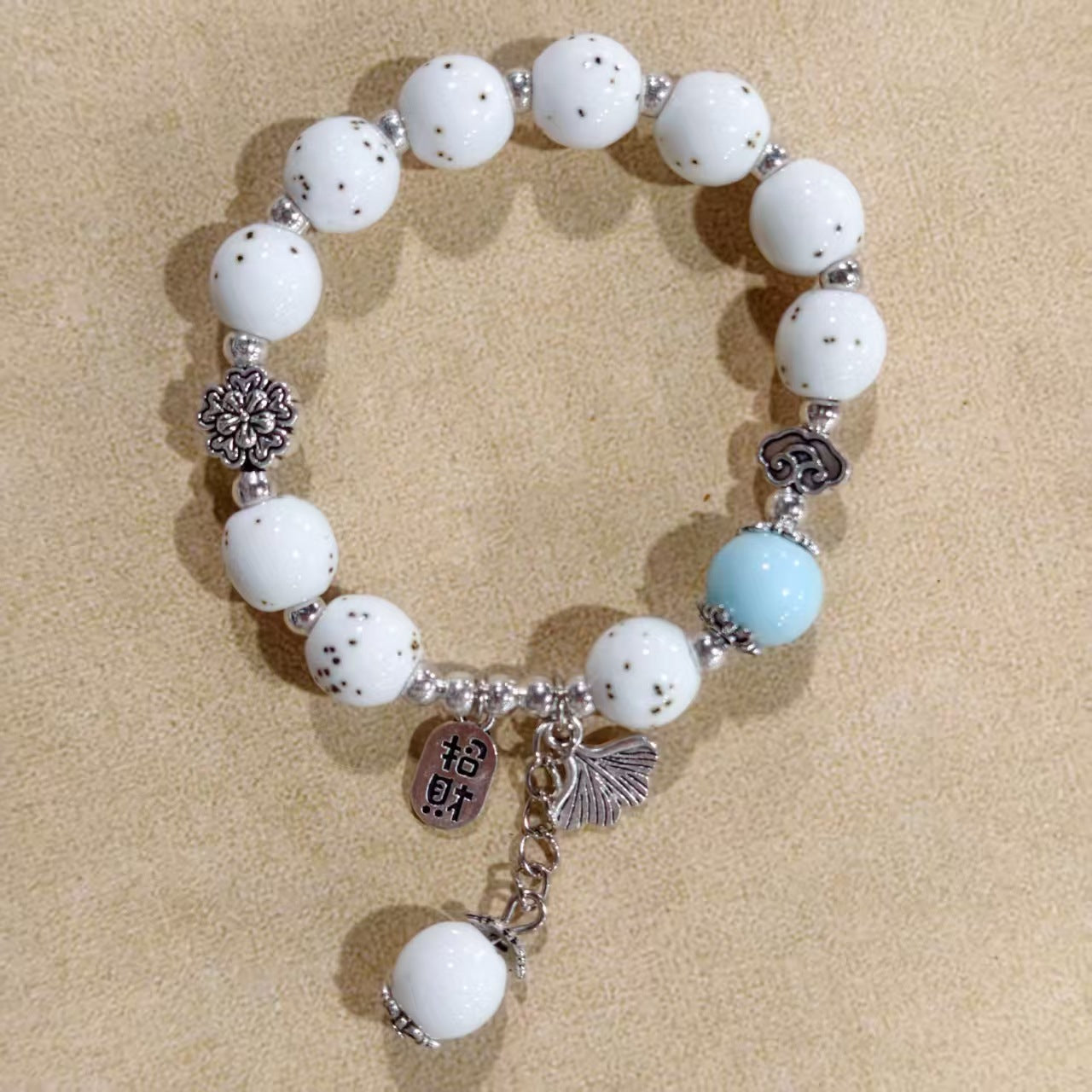 Ceramic Good-looking Stall Design Ginkgo Leaf Bracelet