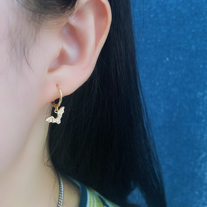 National Sterling Sier Personalized Fashion Bat Earrings
