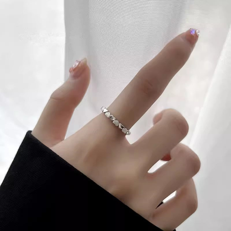 Heart Opening Female Style Fashion Trend Heart-shaped Simple Index Finger Ring