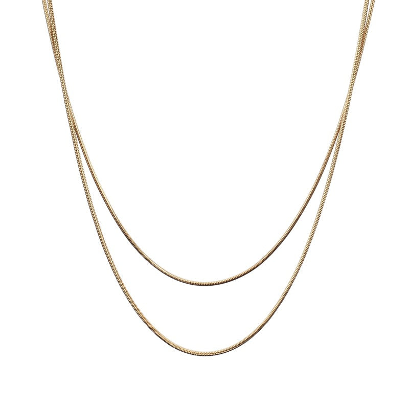 Simple Clavicle Chain Stainless Steel Snake Necklaces