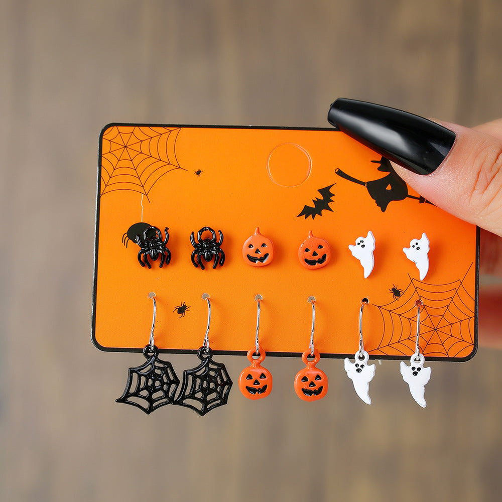 Halloween Horror Atmosphere Holiday Spider Pairs Rings