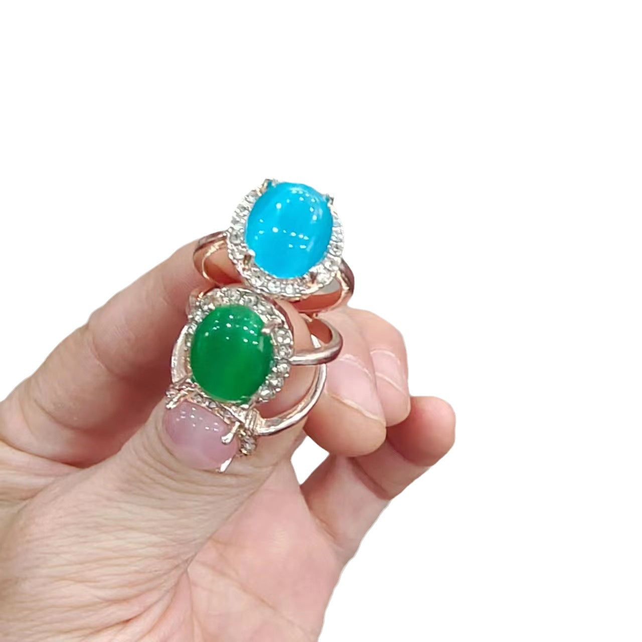 Jewelry Colored Gems Female Imitation Opal Rings