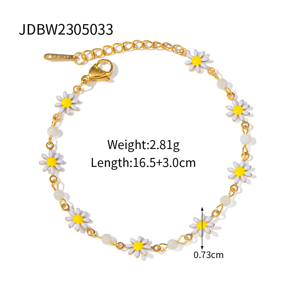 Women's Ding Zircon Starfish Stainless Steel High-grade Bracelets