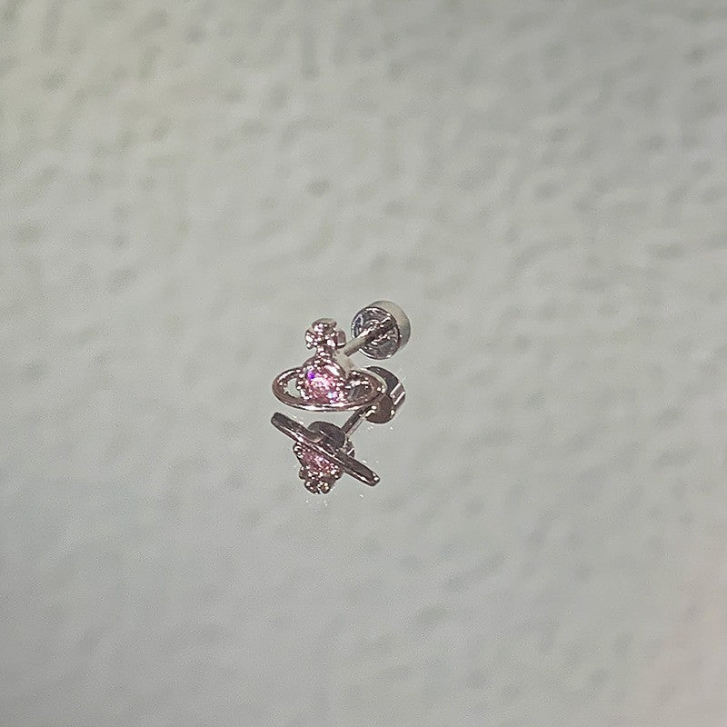 Titanium Steel Niche Super Flash Ear Bone Pin Small Earrings