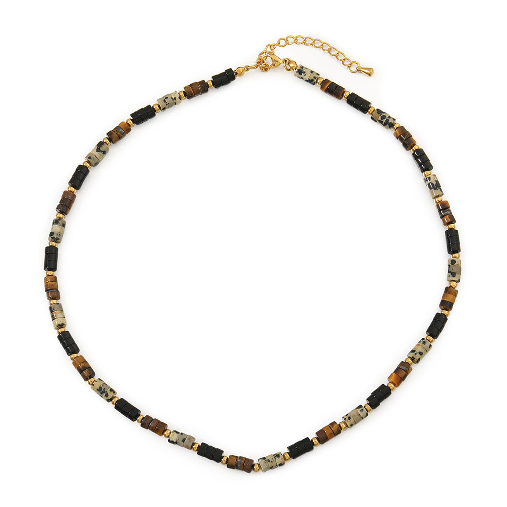 Natural Tigereye Irregular Beaded Accessories Niche Retro Clavicle Necklaces