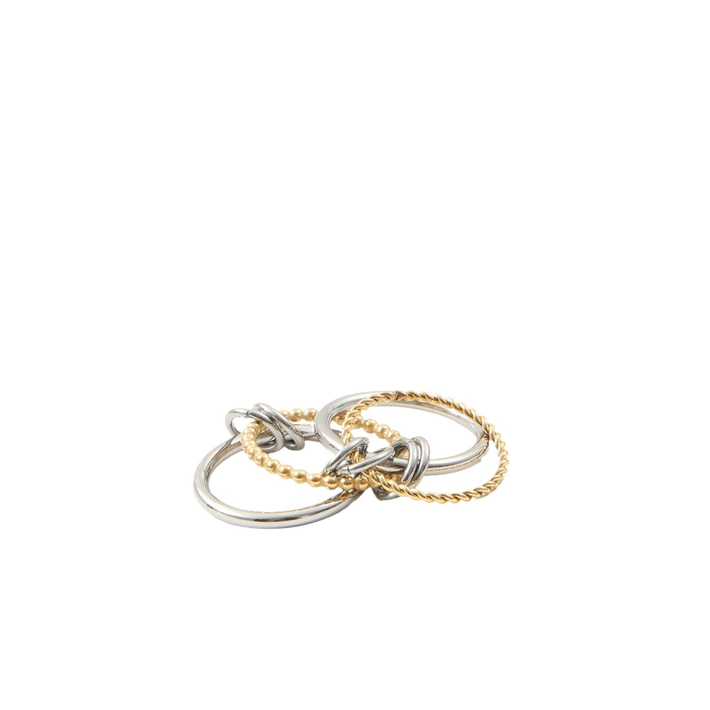 Twist Plus Patchwork Titanium Steel Gold Bracelets