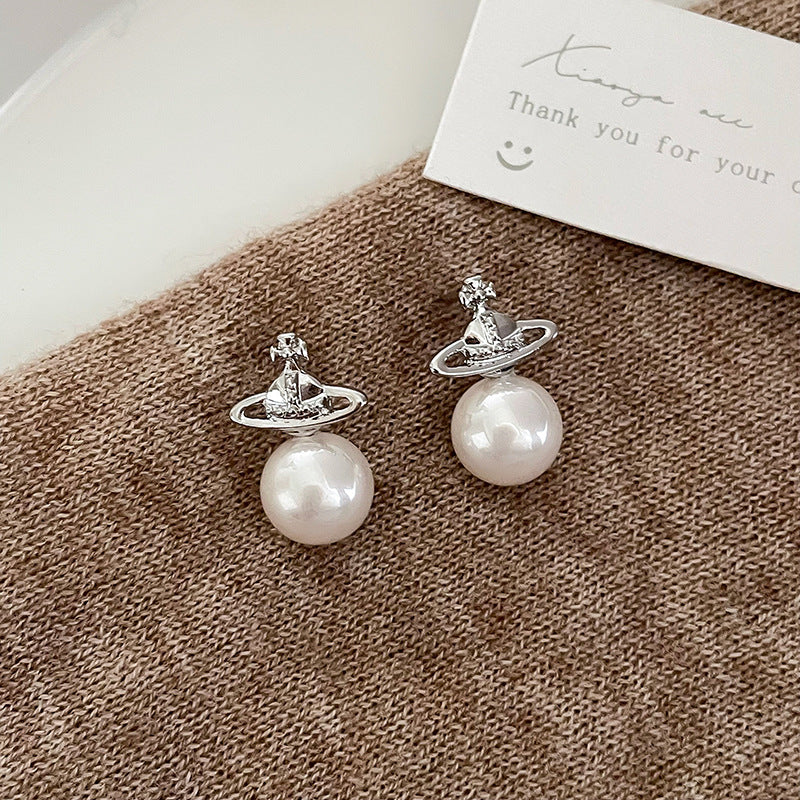 Women's Romantic Planet Pearl For Design High-grade Earrings