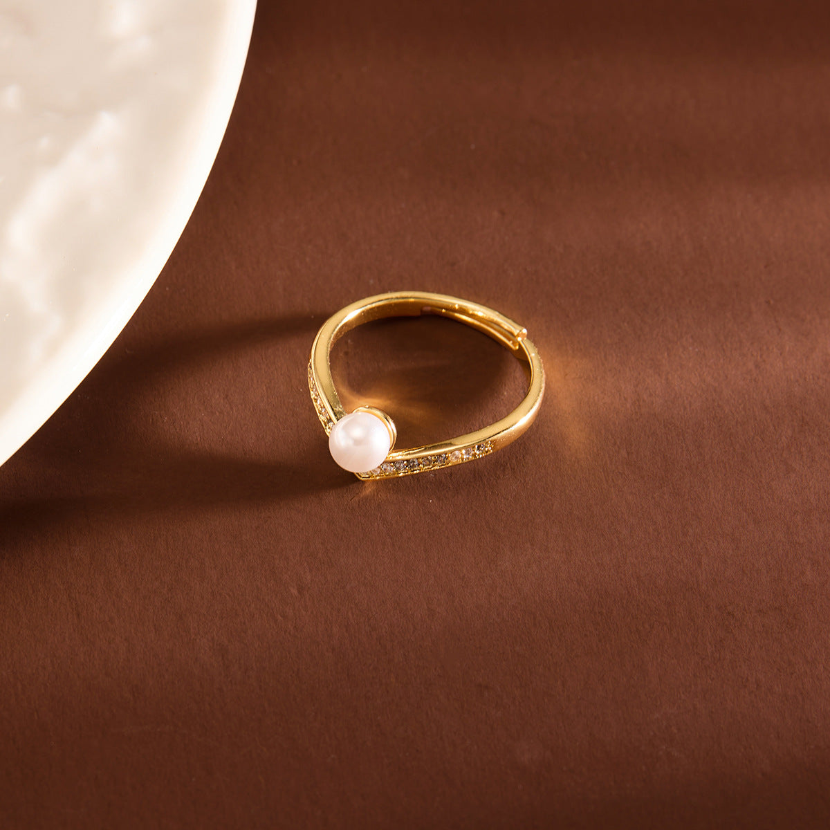High-grade Niche Real Gold Plated Copper Little Finger Rings