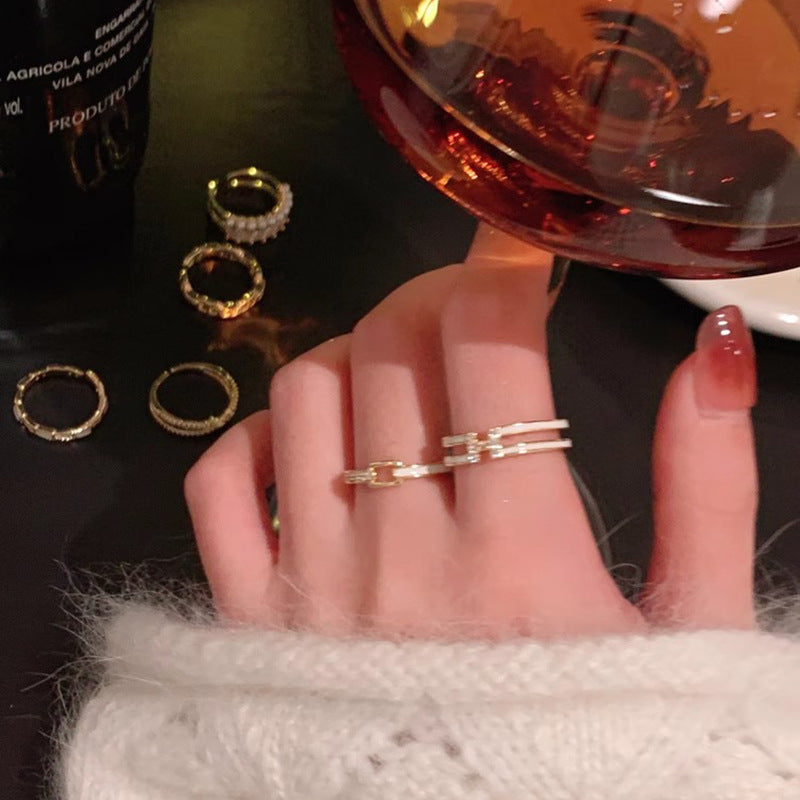 Pearl Female Niche High-grade Light Luxury Rings