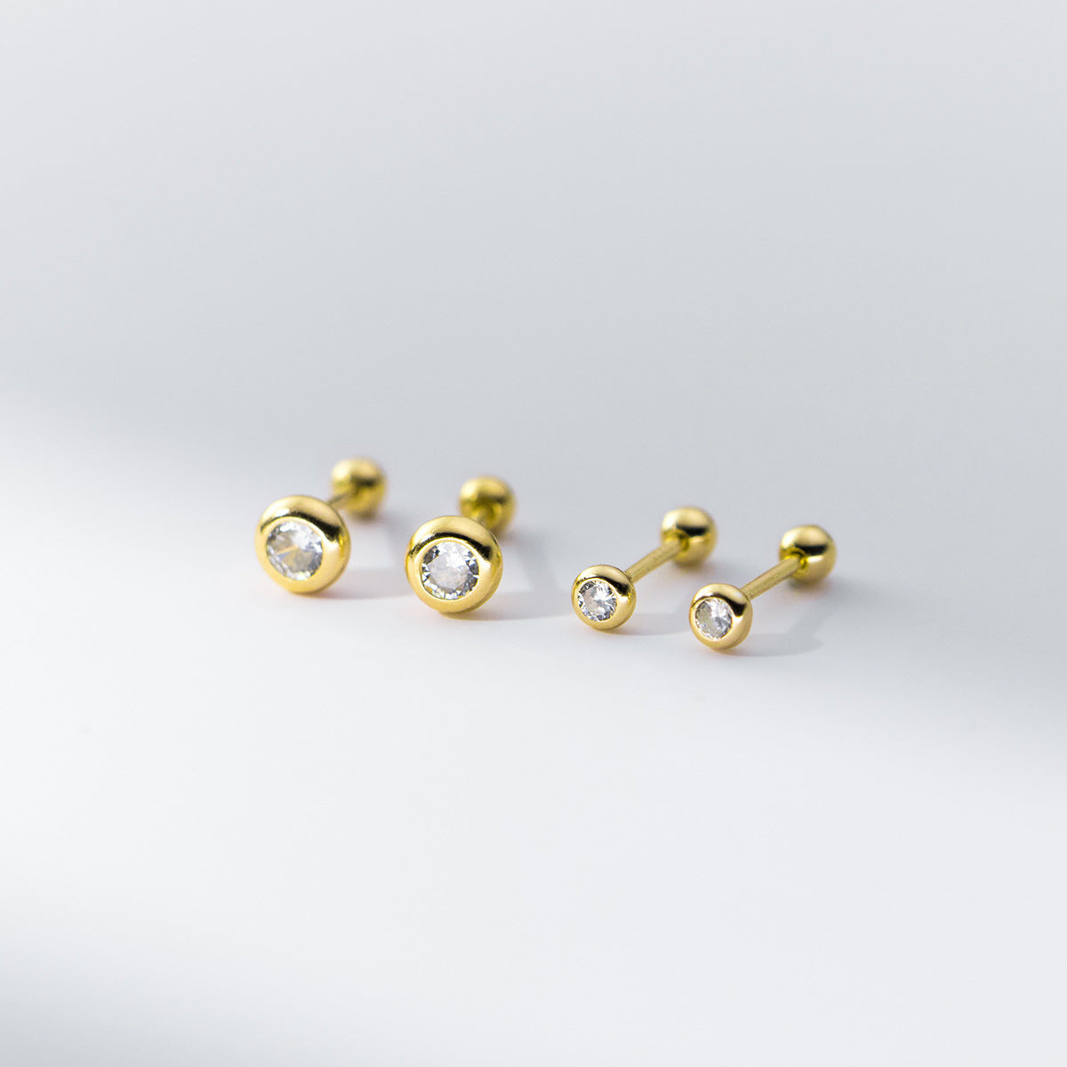 Lodge Sterling Sier Round Beads Thread Earrings