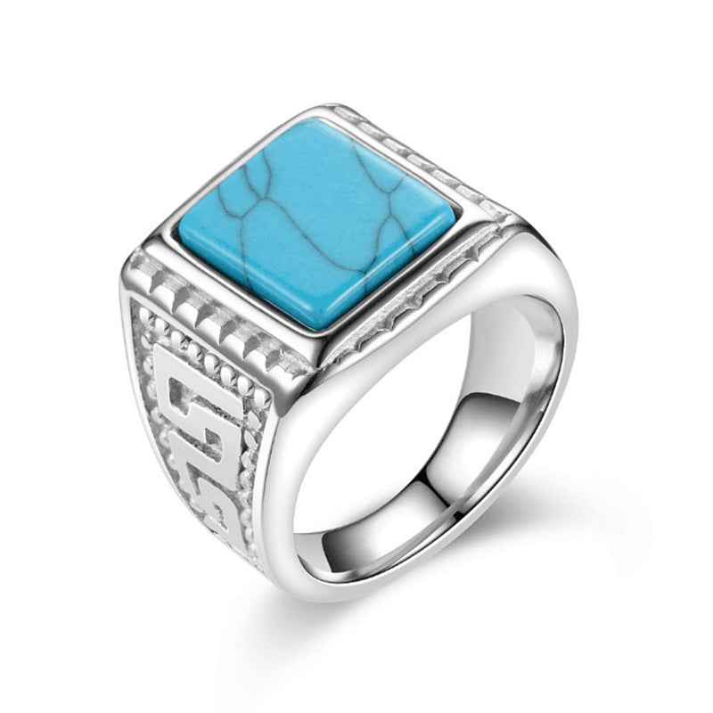 Men's Titanium Steel Fashion Stainless Hand Jewelry Rings