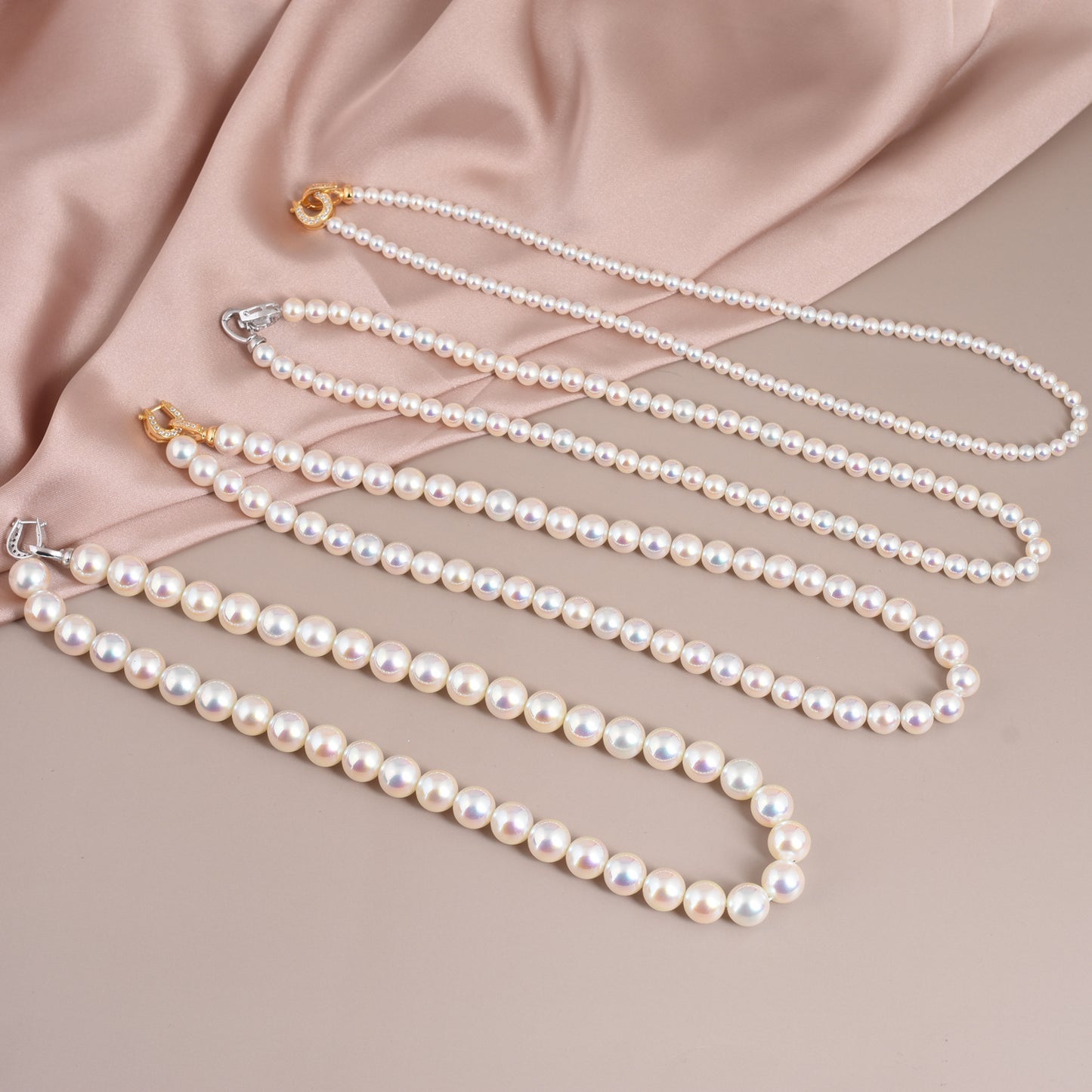Mirror Imitation Pearl Artificial Horse Shell Colorful Necklaces