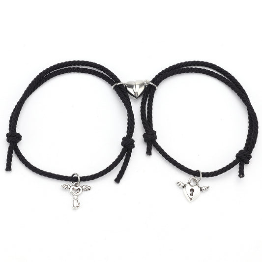 Fresh Couple Small Rubber Band Hair Rope Bracelets