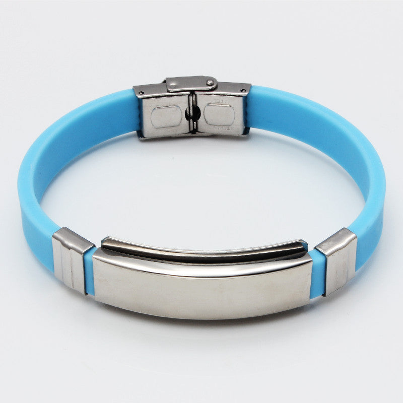Titanium Steel Couple Can Carve Writing Bracelets