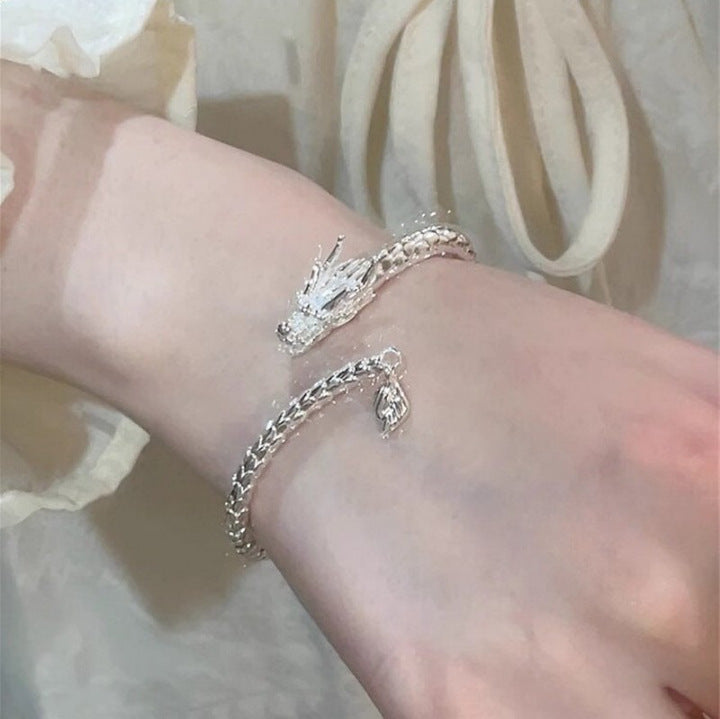 Women's & Men's Candle Dragon Blessing Chinese Style Colored Glaze Bracelets