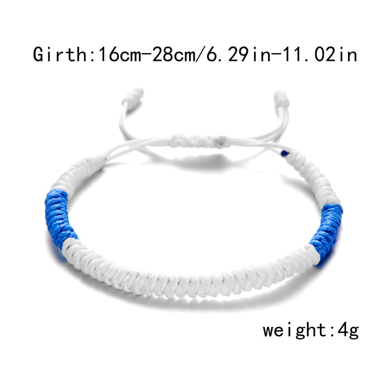 Green Color Matching Couple Female Hand-woven Israel Pakistan Bracelets