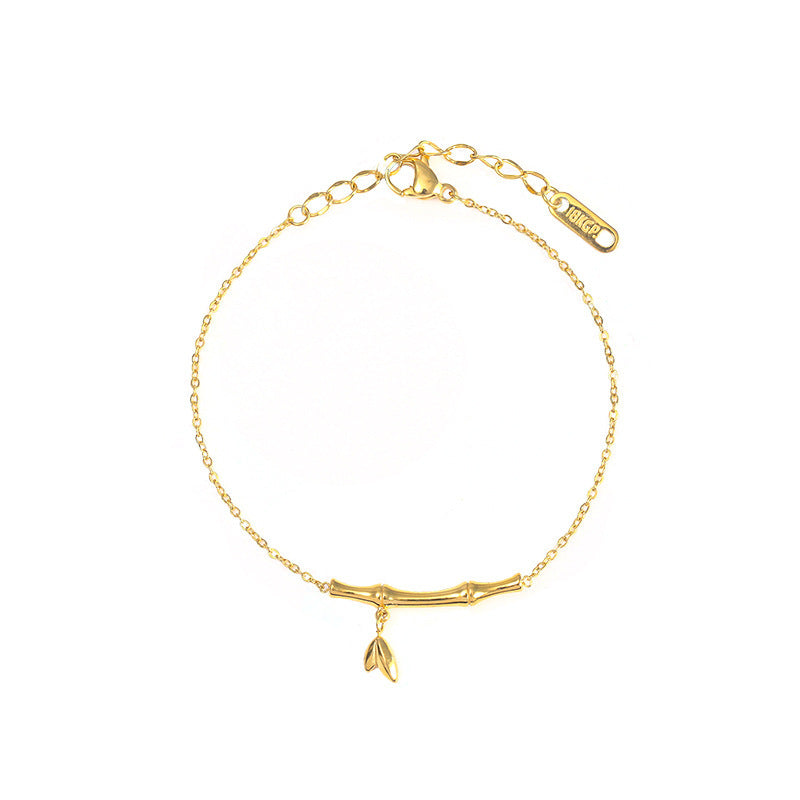 Style Simple Bamboo Titanium Steel No Fading Live Bracelets