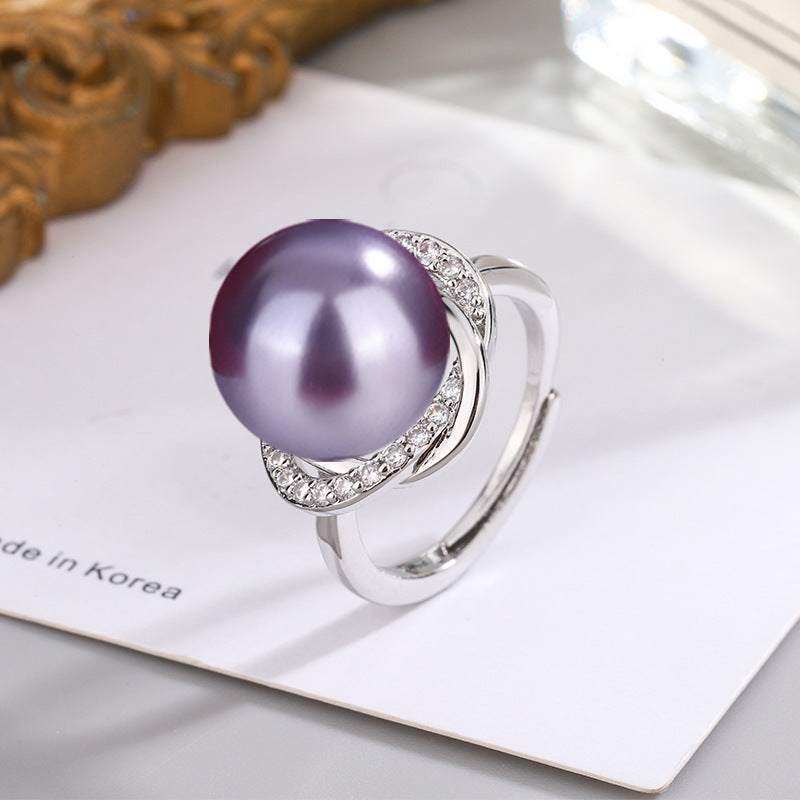 Women's Trendy Luxury Gold White Champagne Demon Purple Rings