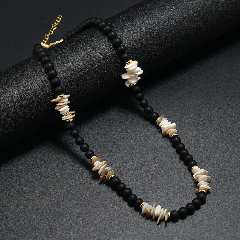 Fashion Unique Bohemian Turquoise Gravel Coconut Shell Male Necklaces