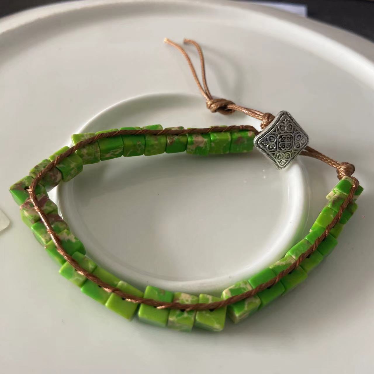 Ornament Emperor Stone Hand-woven Leather Bohemian Bracelets